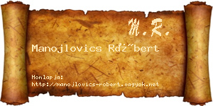 Manojlovics Róbert névjegykártya